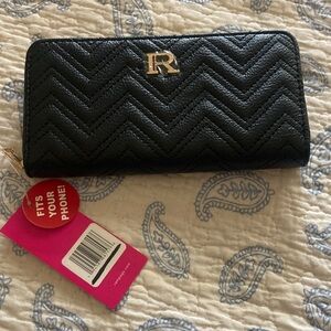 NEW Rampage, with tag, black, quilted, multiple pocket, Women’s Wallet